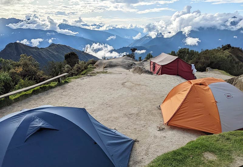 Altitude of each camp on the 4-day Inca Trail