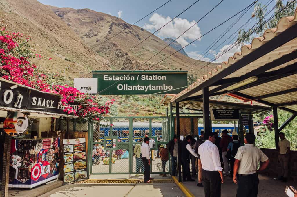Estación de tren en Ollantaytambo