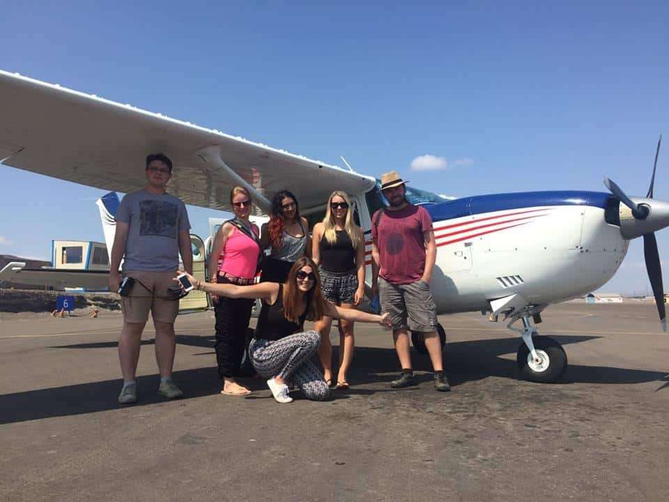 Flying in the afternoon