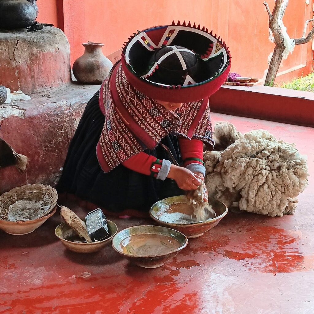 Cleaning and preparing wool