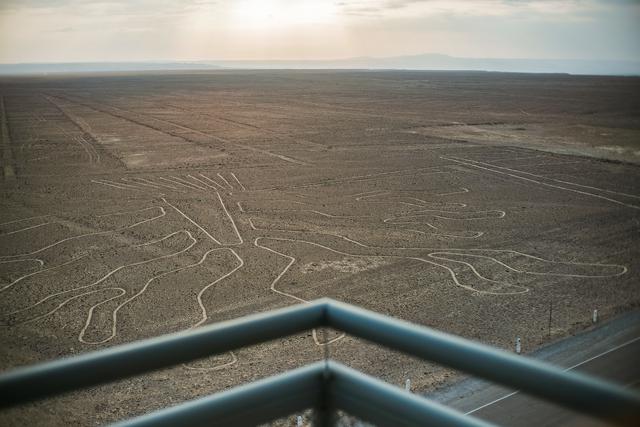Nazca Lines from an observation tower