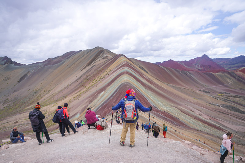 Rainbow Mountain with tourists
