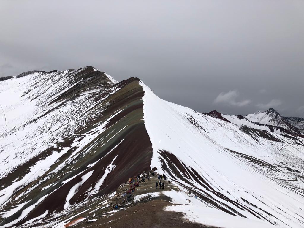 Snow on Rainbow Mountain