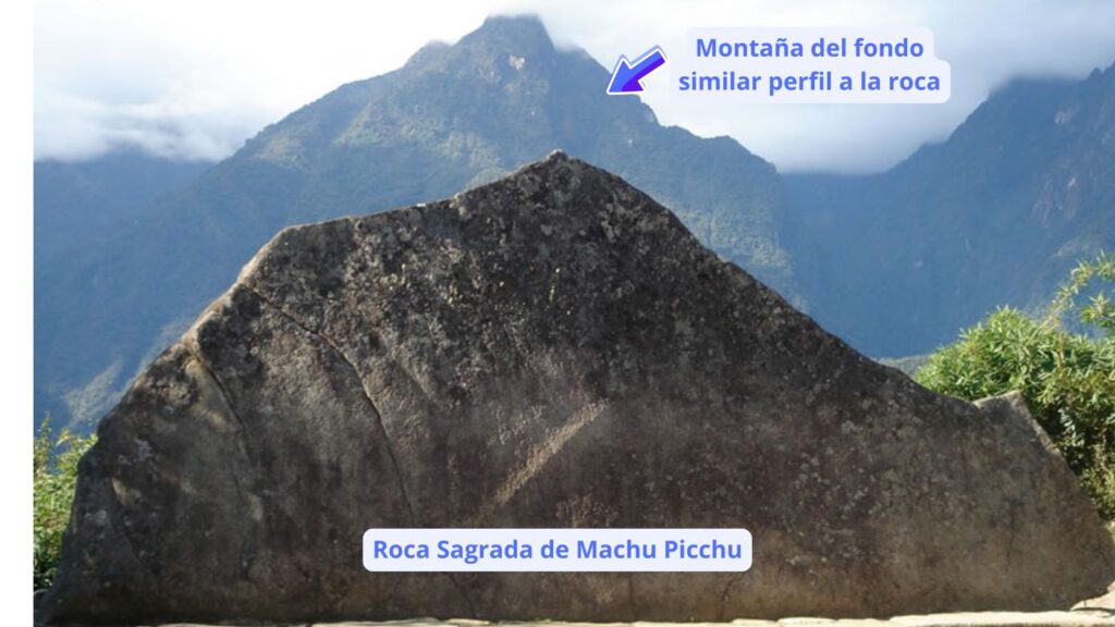 Roca Sagrada replica del perfil de la montaña del fondo