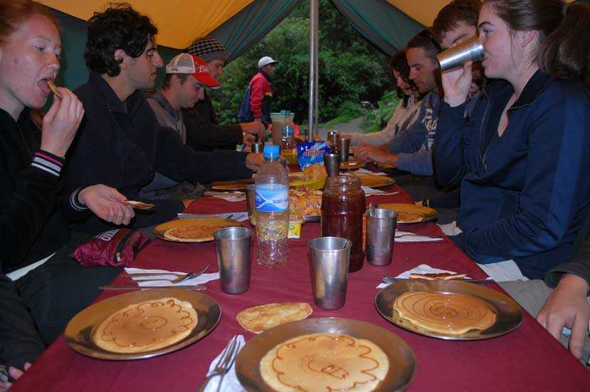 Dinner on the Inca Trail