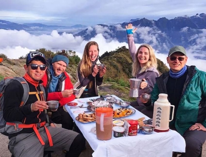 Breakfast on the Inca Trail