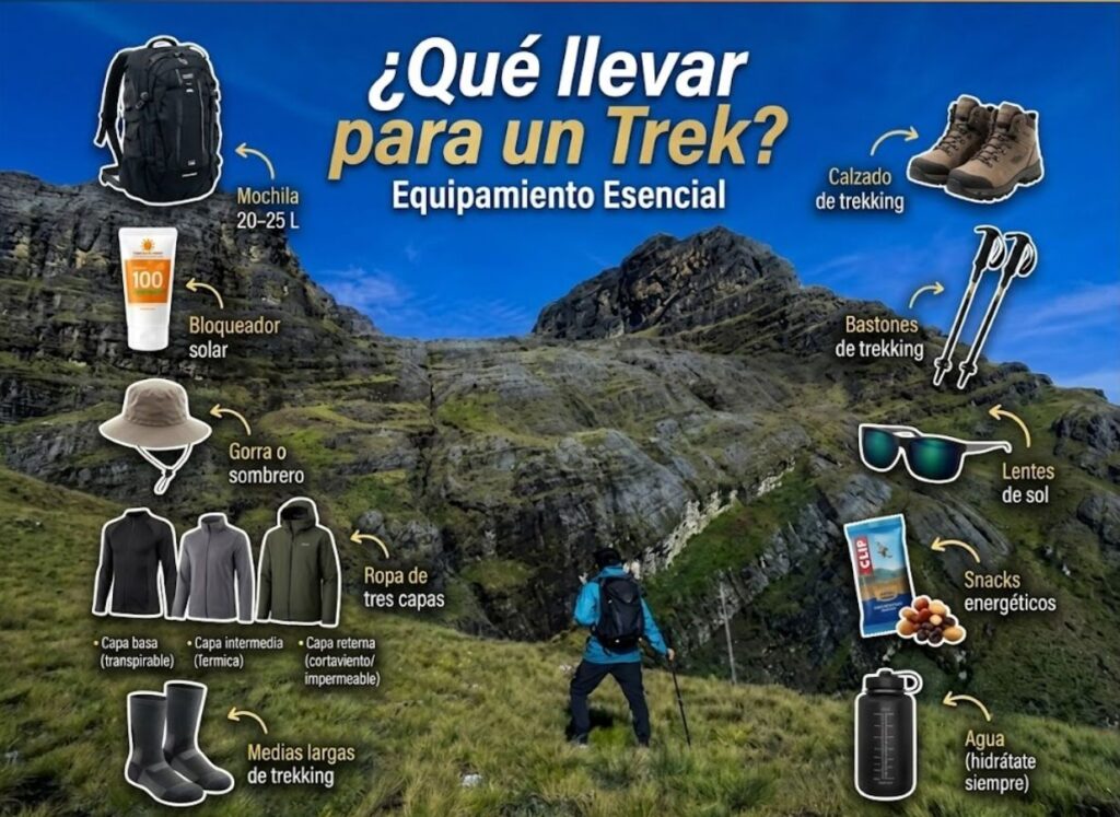 Trekking packing list
