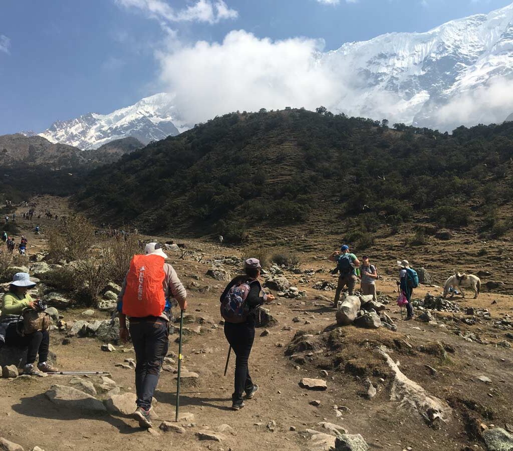 The climb from Soraypampa to Humantay Lake